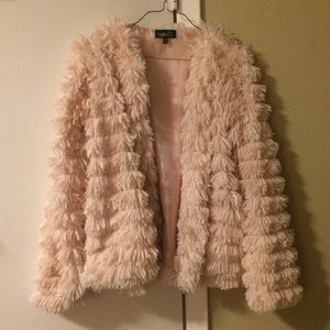 Pale Pink shag fur coat